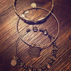 Alex and Ani bangles and beaded bracelets